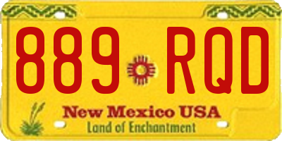 NM license plate 889RQD