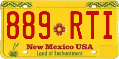NM license plate 889RTI