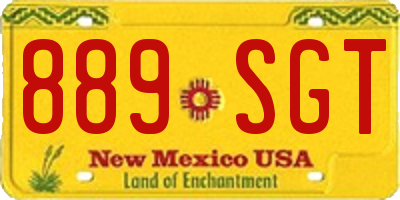 NM license plate 889SGT
