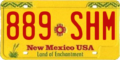 NM license plate 889SHM