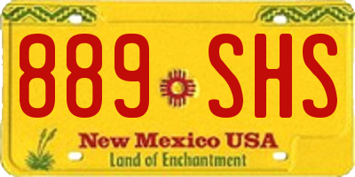 NM license plate 889SHS