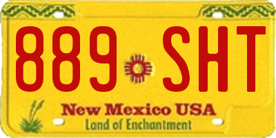 NM license plate 889SHT