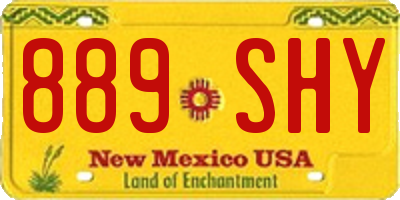 NM license plate 889SHY