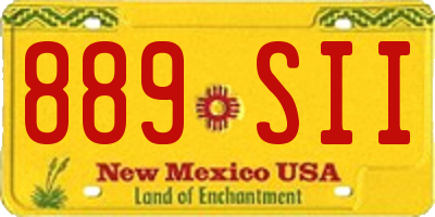 NM license plate 889SII