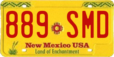 NM license plate 889SMD
