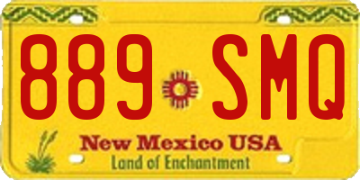 NM license plate 889SMQ