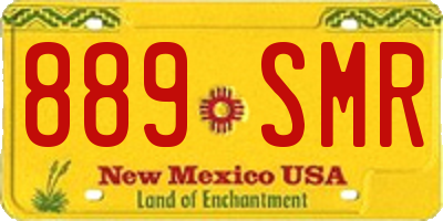 NM license plate 889SMR
