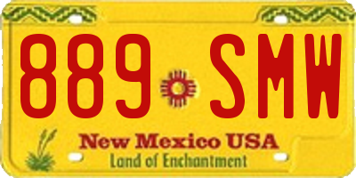 NM license plate 889SMW
