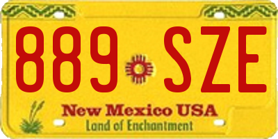 NM license plate 889SZE