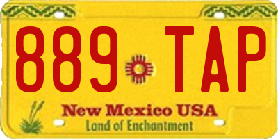 NM license plate 889TAP
