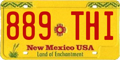 NM license plate 889THI
