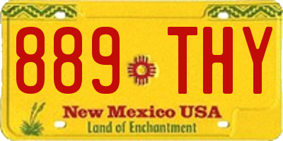 NM license plate 889THY