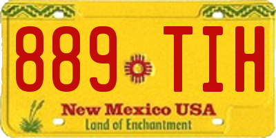 NM license plate 889TIH