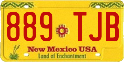 NM license plate 889TJB