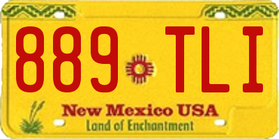 NM license plate 889TLI