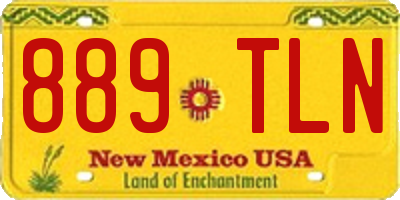 NM license plate 889TLN