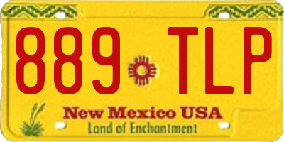 NM license plate 889TLP