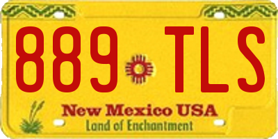 NM license plate 889TLS