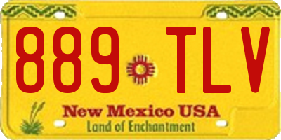 NM license plate 889TLV