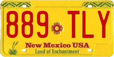 NM license plate 889TLY