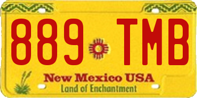 NM license plate 889TMB