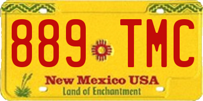 NM license plate 889TMC