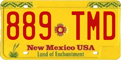 NM license plate 889TMD