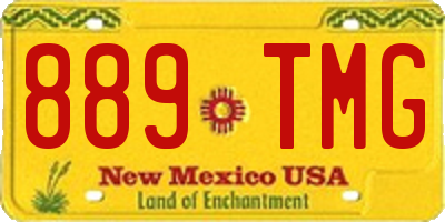 NM license plate 889TMG