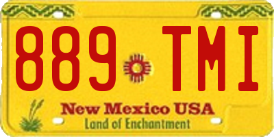 NM license plate 889TMI