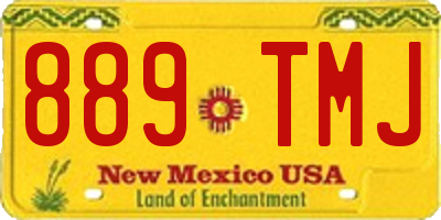 NM license plate 889TMJ