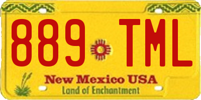 NM license plate 889TML