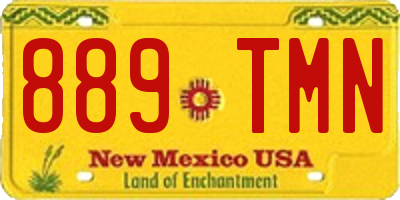 NM license plate 889TMN