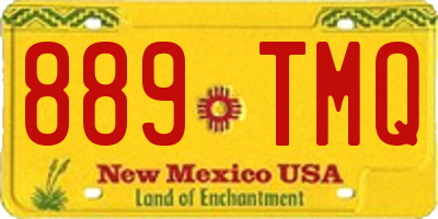 NM license plate 889TMQ