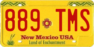 NM license plate 889TMS
