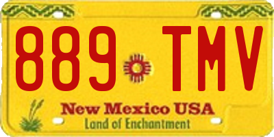 NM license plate 889TMV