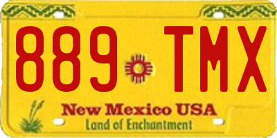 NM license plate 889TMX