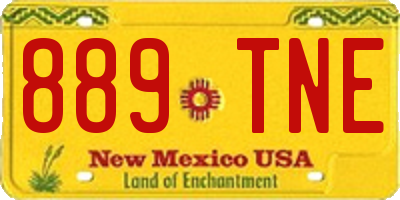 NM license plate 889TNE