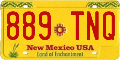 NM license plate 889TNQ