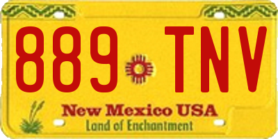 NM license plate 889TNV