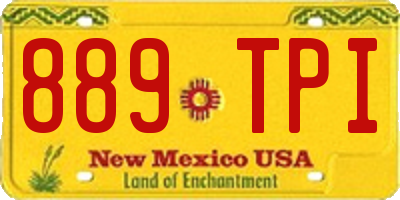 NM license plate 889TPI