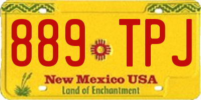 NM license plate 889TPJ