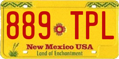 NM license plate 889TPL