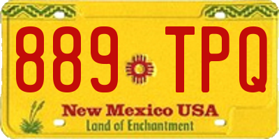NM license plate 889TPQ