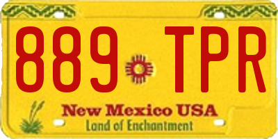 NM license plate 889TPR
