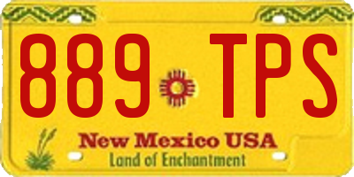NM license plate 889TPS