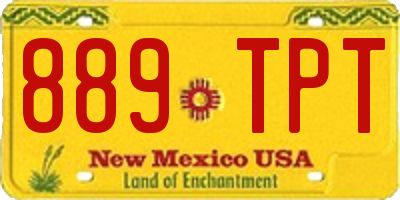 NM license plate 889TPT