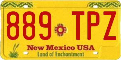 NM license plate 889TPZ