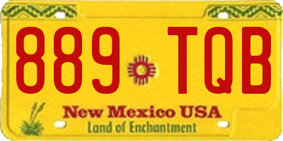 NM license plate 889TQB