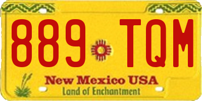 NM license plate 889TQM
