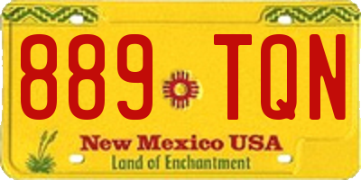 NM license plate 889TQN